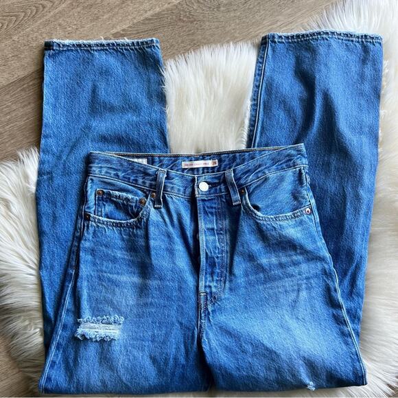 Levi’s Ribcage Straight Ankle Jeans size 28 - Picture 3 of 12